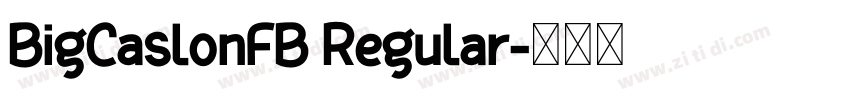 BigCaslonFB Regular字体转换